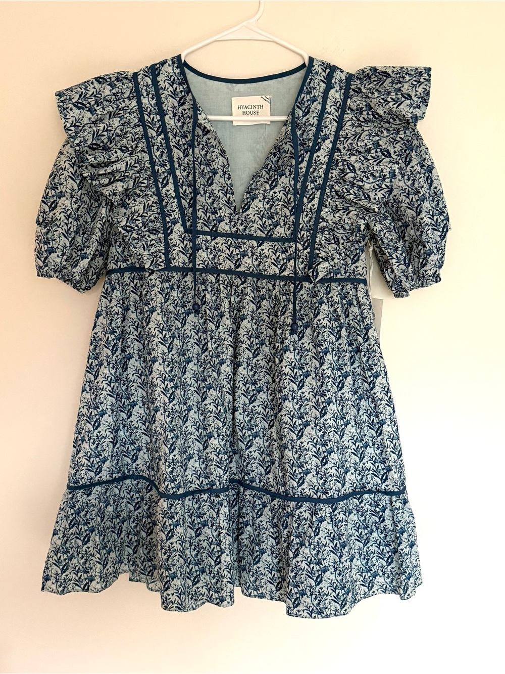 HYACINTH HOUSE Tuckernuck Rosaleigh Blue Floral Mini Dress - Picture 3 of 9